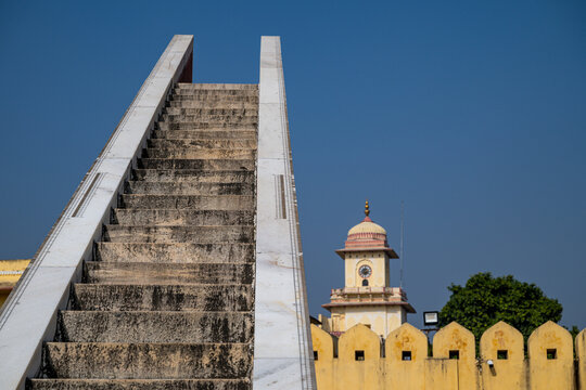 Astronomical instruments of Jantar Mantar, UNESCO, Jaipur, Rajasthan, India