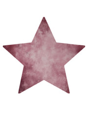 Watercolour star isolated on white background. Icon, elements, shape, sticker, sublimation.