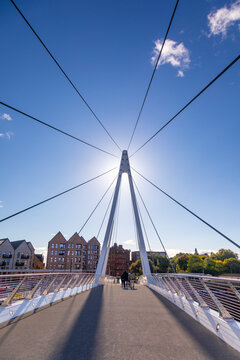 Govan to Partick Bridge, footbridge, River Clyde, Glasgow, Scotland