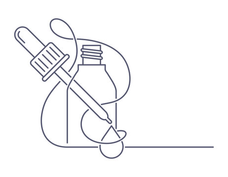 Essential Oil - Emblem in thin line