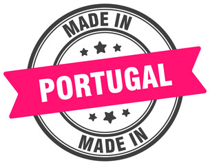 Fototapeta premium Made in Portugal round sign. Made in Portugal stamp.