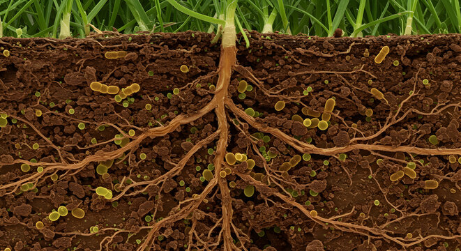 Magnified exploration of grassroots soil ecosystem unveils its intricate network