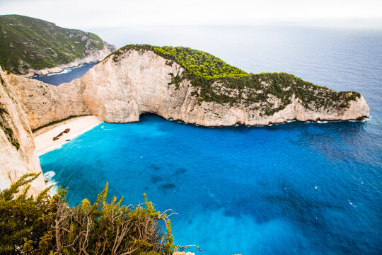 Navagio beach with the famous wrecked ship, Zante (Zakynthos), Greek Islands