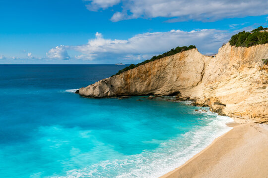 Porto Katsiki beach with turquoise water, Lefkada island, Ionian Islands, Greek Islands