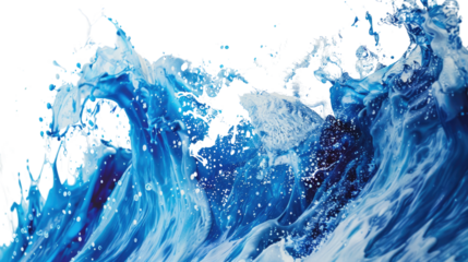 Dynamic Waterscape: A stunning view of an expressive, dynamic water wave, illustrating nature's pure power, frozen in a moment.