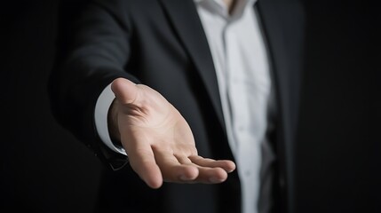 Obraz premium Open Hand, Business Offer, Partnership, Collaboration, Help, Support, Assistance, Opportunity, Handshake, Deal, Agreement, Contract, Investment, Growth, Success, Future, 