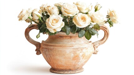 Obraz premium Spring weddings with white flowers in a vintage vase elegant setting