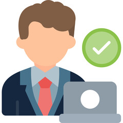 Computer Worker Icon