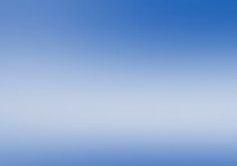 穏やかな青色のグラデーション 空と海の水平線 静寂な風景