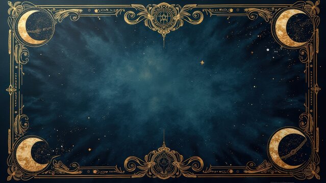 A dark and enchanting celestial whimsigothic background