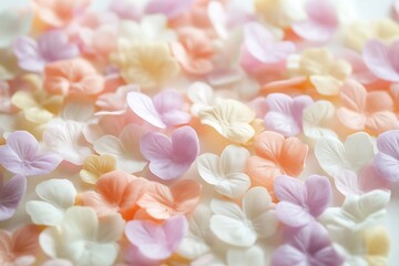 Obraz premium Soft Pastel Flower Petals A Delicate and Dreamy Background.