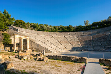 Ancient theatre at the Asclepieion of Epidaurus, UNESCO, Peloponnese