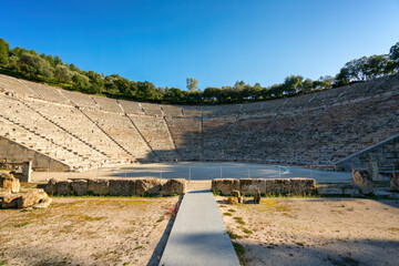 Ancient theatre at the Asclepieion of Epidaurus, UNESCO, Peloponnese