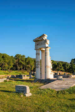 Temple of Asclepius in the ancient city of Epidaurus, UNESCO, Peloponnese