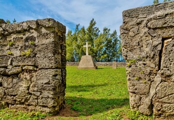 Ferry Reach Military Cemetery, contains remains of British Army Bermuda Garrison soldiers who died of yellow fever in 1860s, St. George, Bermuda