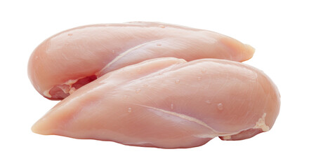Isolated Raw Chicken Breasts