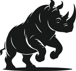 rhino animal vector silhouette