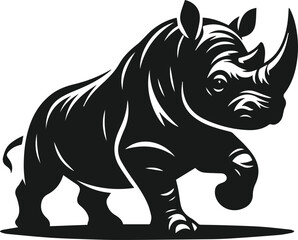 rhino animal vector silhouette