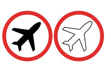 No Airplane Signs