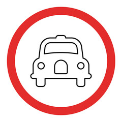 Obraz premium No Taxi Sign