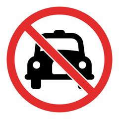 No Taxi Sign