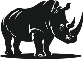 rhino animal vector silhouette