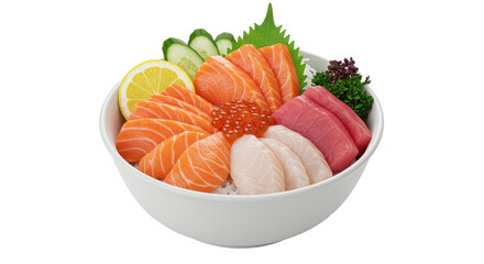 Isolated Sashimi Bowl