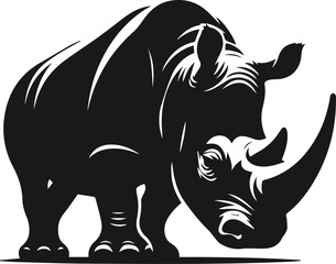rhino animal vector silhouette