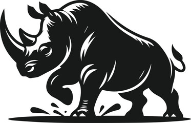 rhino animal vector silhouette