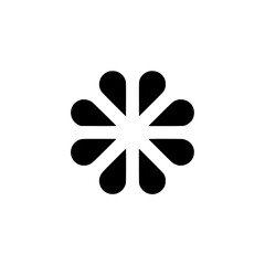 Abstract Floral Pattern in Black and White