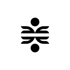 Abstract Black & White Symbol: Balance & Harmony