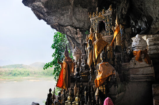 Pak Ou low cave, Vat Tham Ting, overlooking the Mekopng River, Luang Prabang district, Laos