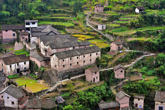 Picturesque Shanxiabao village, 800 years old, Wuyi County, Jinhua City, Zhejiang Province