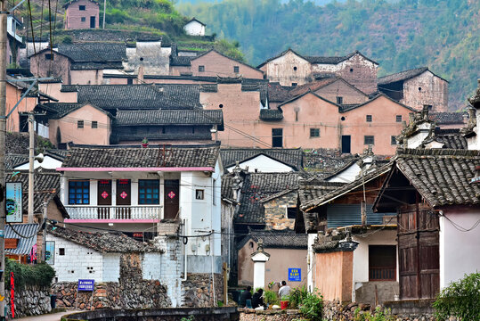 Picturesque Shanxiabao village, 800 years old, Wuyi County, Jinhua City, Zhejiang Province