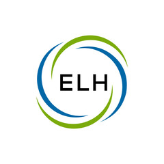 ELH  creative minimalist letter logo.