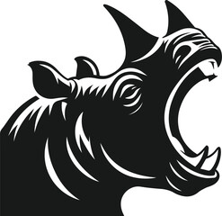 rhino animal vector silhouette