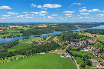 Fototapeta premium Blick ins Fränkische Seenland rund um die Gemeinde Absberg in Mittelfranken