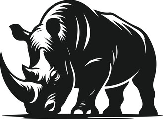 rhino animal vector silhouette