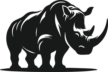 rhino animal vector silhouette