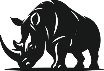 rhino animal vector silhouette