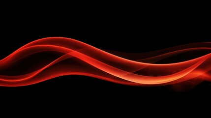 Fototapeta premium Abstract red waves on a black background creating a dynamic and modern design.