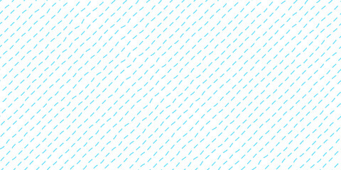 Blues slant dashes on white handdrawn seamless pattern. Abstract simple bg with thin short diagonal strokes. Rain vector illustration.