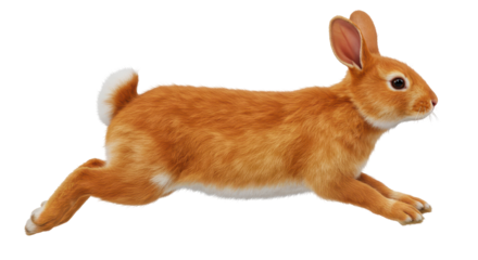 Isolated Running Rabbit