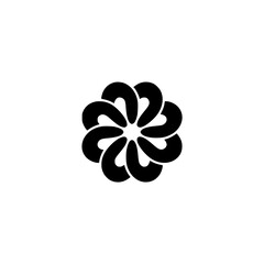 Geometric Flower Logo on Neutral Background