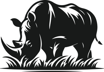 rhino animal vector silhouette