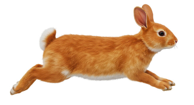Isolated Running Rabbit