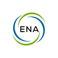 ENA  creative minimalist letter logo.