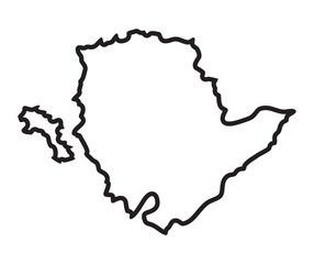 Isle of Anglesey outline map, Welsh island map, Island of Anglesey map contour