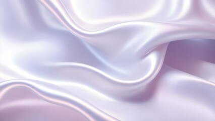 Obraz premium Silver Holographic Foil Chrome Waves 3D Abstract Background