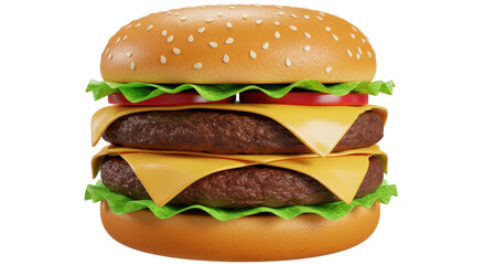 Isolated Double Cheeseburger